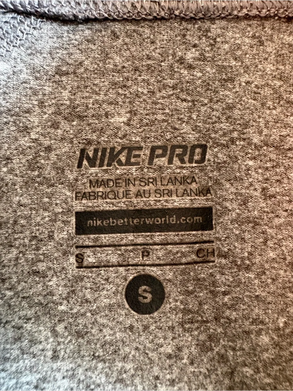 Nike Pro Dri-Fit 1/4 Zip Pullover Women's Gray Long Sleeve S